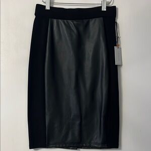 Black Midi Pencil Skirt for Work